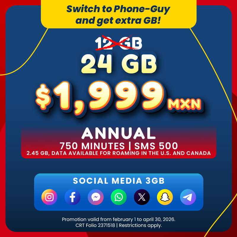 Cell Phone - 12GB Annual - eSIM QR - Unlimited