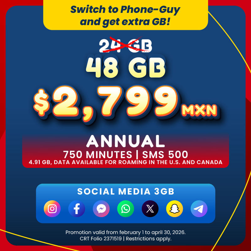 Cell Phone - 24GB Annual - eSIM QR - Unlimited